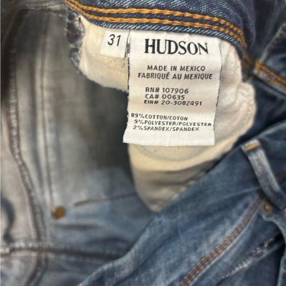 Hudson Dark Wash Straight Leg  Blue Jeans Women’s size 31 - Picture 6 of 8